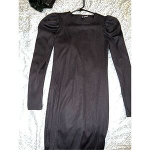 Divided body con little black dress size S